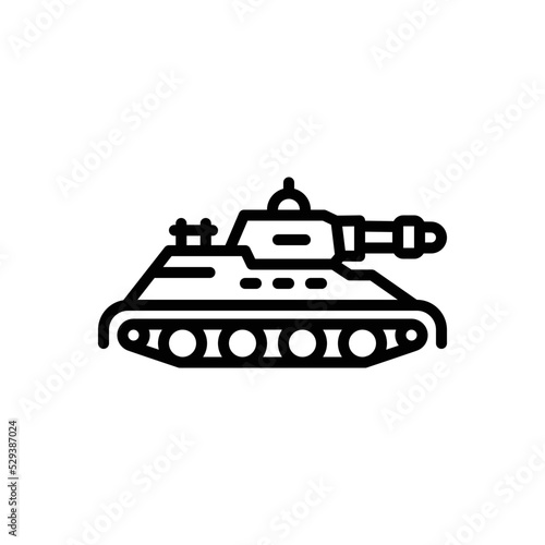 Black line icon for tanks