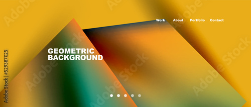 Abstract geometric landing page. Creative background for wallpaper, banner, background or web