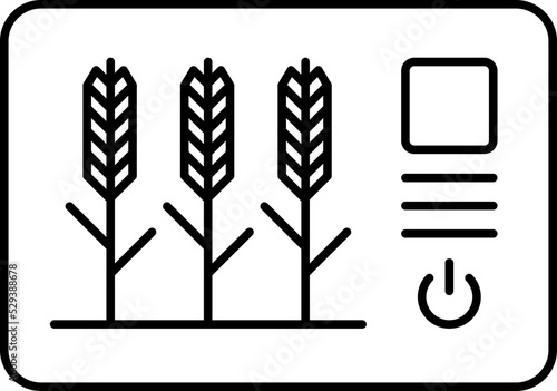 Iot soil and plants condition monitoring icon, outline style vector image. Smart Farming and Agriculture IoT Solutions icon.
