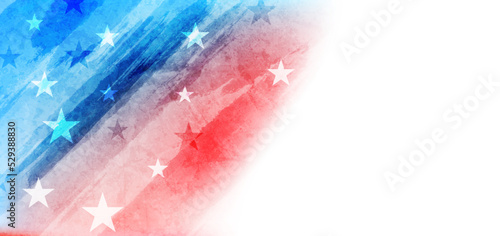 Concept USA flag abstract grunge blot background. American vector design