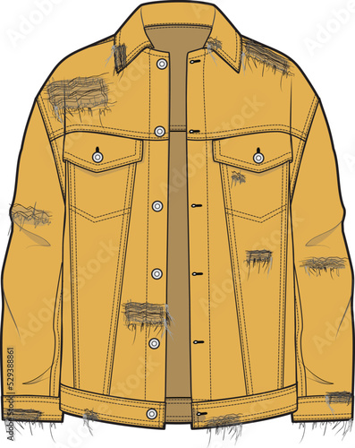 MENS BOYS RIDER DENIM JACKETS OVERCOAT AND TRUCKER WITH POCKETS SKETCH VECTOR