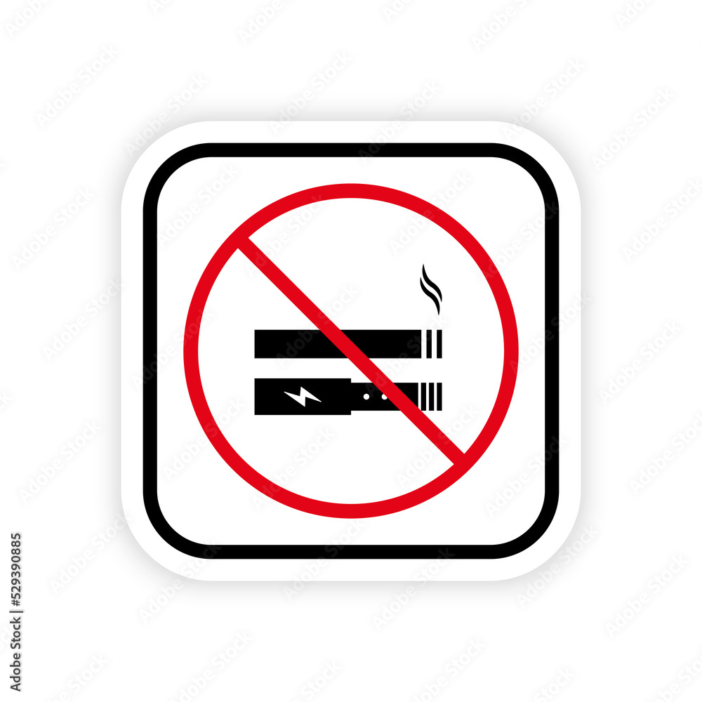 No Smoking Nicotine and Electronic Cigarette Forbidden Black Silhouette Icon. Ban Smoke Vape and Cigarette Pictogram. Prohibited Smoking Vaping Area Red Stop Symbol. Isolated Vector Illustration No Smoking Nicotine and Electronic Cigarette Forbidden Black Silhouette Icon. Ban Smoke Vape and Cigarette Pictogram. Prohibited Smoking Vaping Area Red Stop Symbol. Isolated Vector Illustration