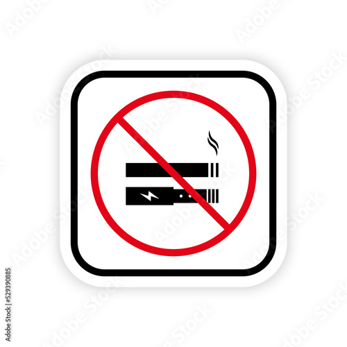 Free Download No Smoking Nicotine and Electronic Cigarette Forbidden Black Silhouette Icon. Ban Smoke Vape and Cigarette Pictogram. Prohibited Smoking Vaping Area Red Stop Symbol. Isolated Vector Illustration - GFXLoad