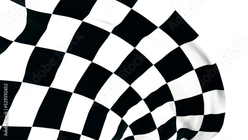 Racing checkered flag on transparent background 4k