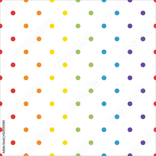 Small polka dot rainbow colorful color seamless pattern background