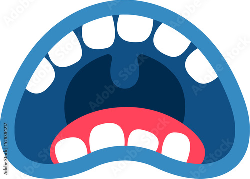 Funny Cartoon Monster Mouth