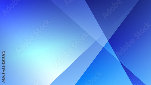 Obraz na plátně Abstract blue light and shade triangle shape creative background illustration