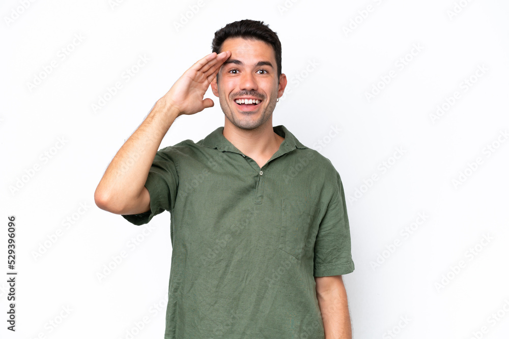 Young handsome man over isolated white background has realized something and intending the solution Young handsome man over isolated white background has realized something and intending the solution