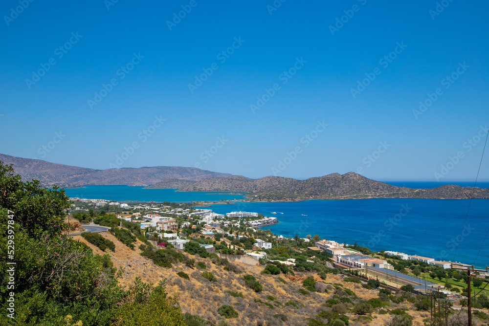 Panorama over Elounda in Crete Panorama over Elounda in Crete