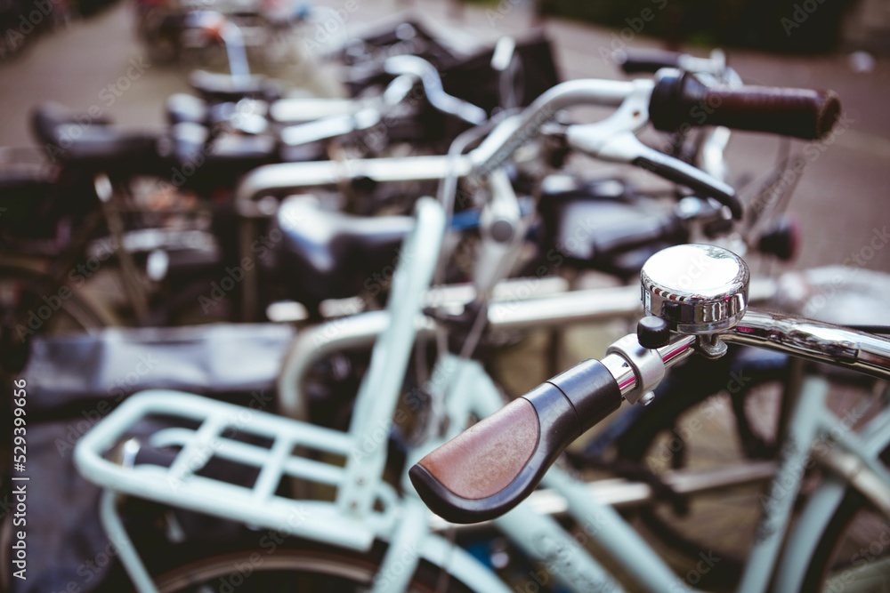 Naklejka premium Bikes in amsterdam