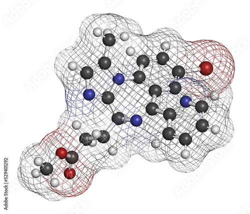 Canvas Print Remimazolam drug molecule