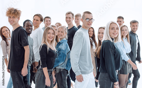 group of different young people in casual clothes.