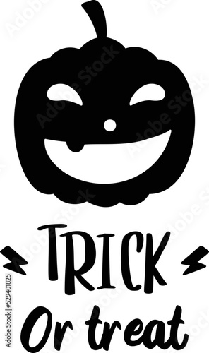trick or treat lettering illustration