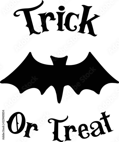 trick or treat lettering illustration