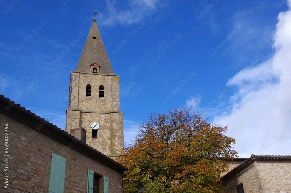 Fototapeta premium Église Saint Corneille, Puycelsi 