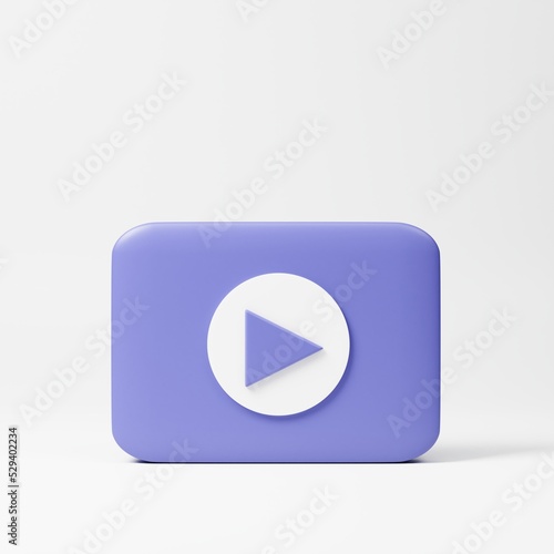 minimal video playback concept with play button. 3d rendering Free Download minimal video playback concept with play button. 3d rendering - GFXLoad