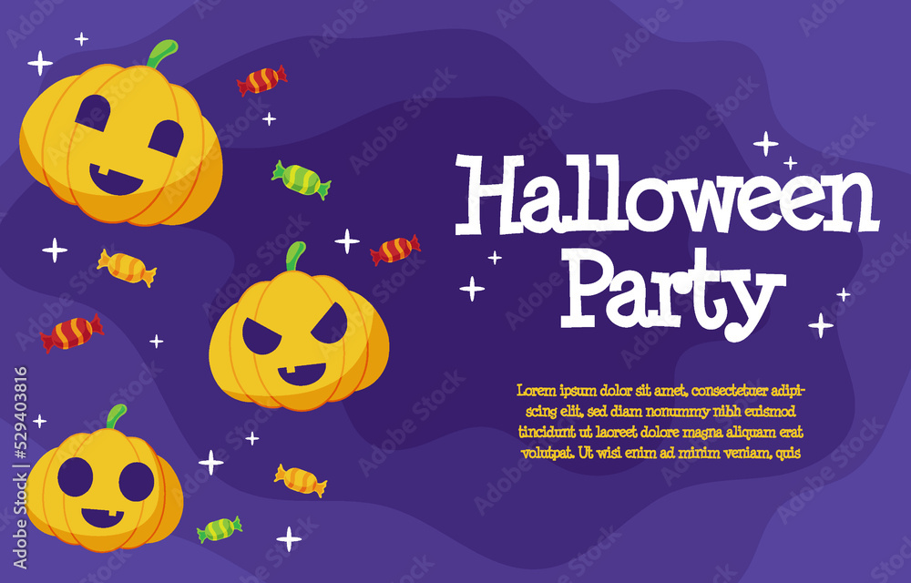 Halloween background in flat style illustration design Halloween background in flat style illustration design