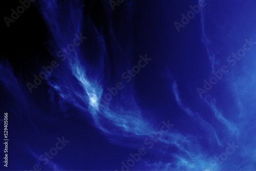 Abstract look of natural cirrus clouds on blue sky
