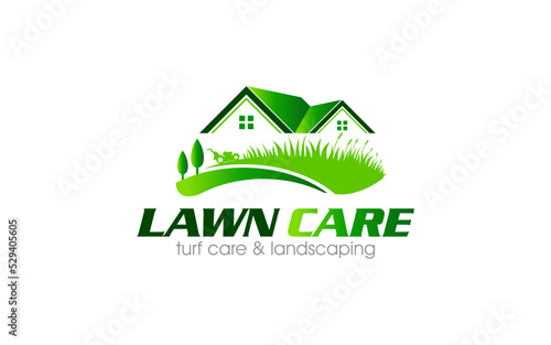 Illustration graphic vector of lawn care, landscape services, grass concept logo design template