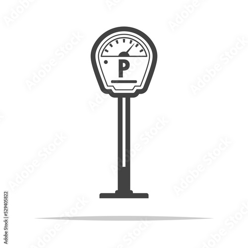 Parking meter icon transparent vector isolated
