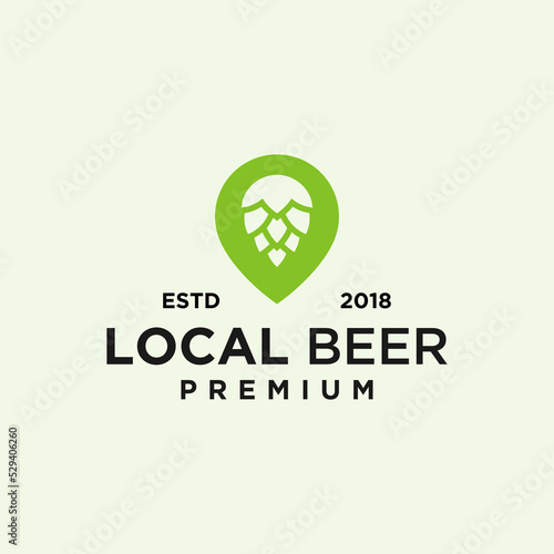 beer location logo design vector illustration