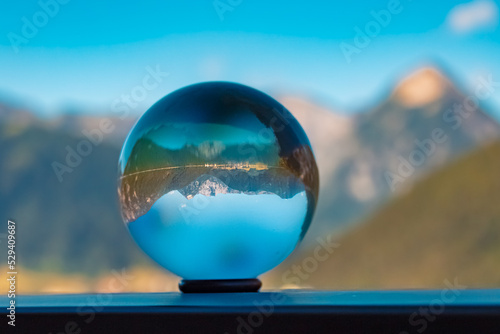 Crystal ball alpine landscape shot at the famous Achensee, Pertisau, Tyrol, Austria © Martin Erdniss