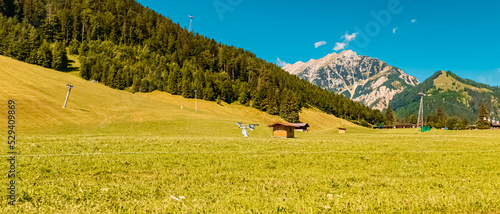 Beautiful alpine summer view at the famous Achensee lake, Maurach, Tyrol, Austria