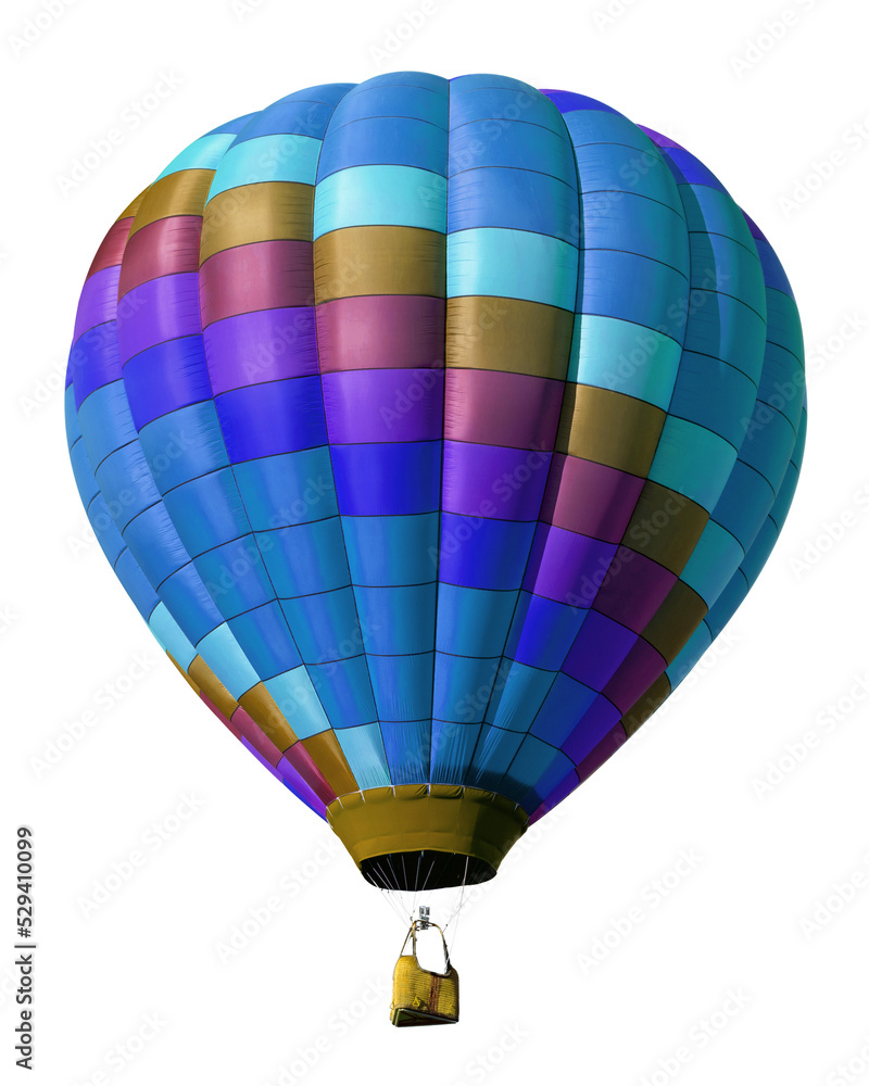 Fototapeta premium Colorful hot air balloon isolated on white background