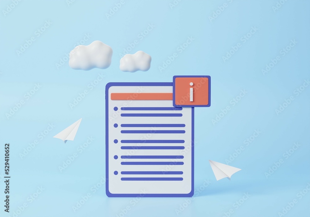 User guide manual concept for web banner, infographic, mobile. Instruction and guidebook. 3d rendering illustration. User guide manual concept for web banner, infographic, mobile. Instruction and guidebook. 3d rendering illustration.