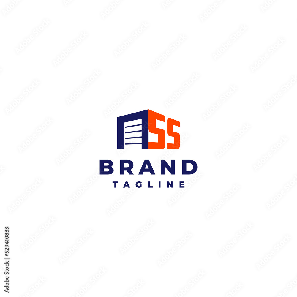 The initials of the letter SS form a storage building. Storage Door and Initials SS Logo Design. The initials of the letter SS form a storage building. Storage Door and Initials SS Logo Design.