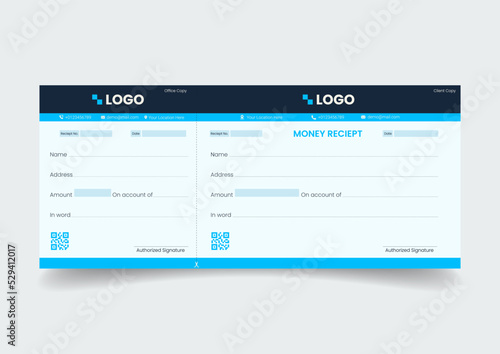  Payment paper slip with text space to add your identity and amounts. vector illustration photo