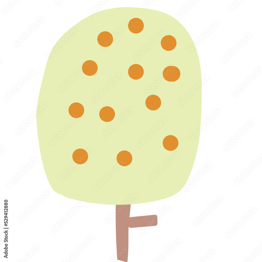 Fototapeta premium tree hand drawing vector illustration