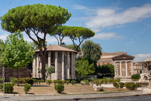 Photography Temple of Hercules (Tempio di Ercole Vincitore) is located on the territory of the Bull Forum