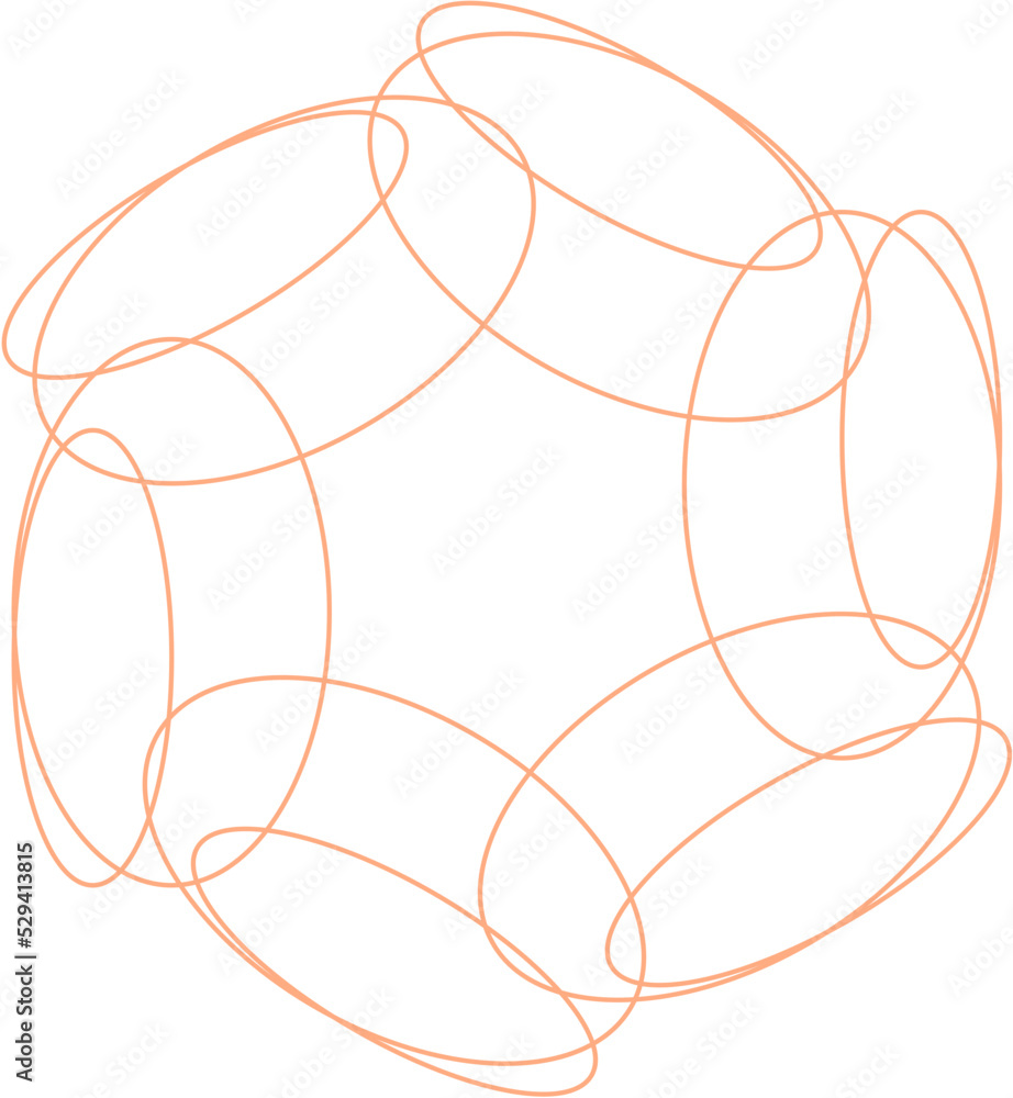 Circular Oval Line Design Circular Oval Line Design