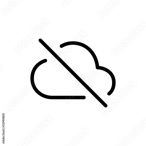 Cloud offline vector icon isolated on white background