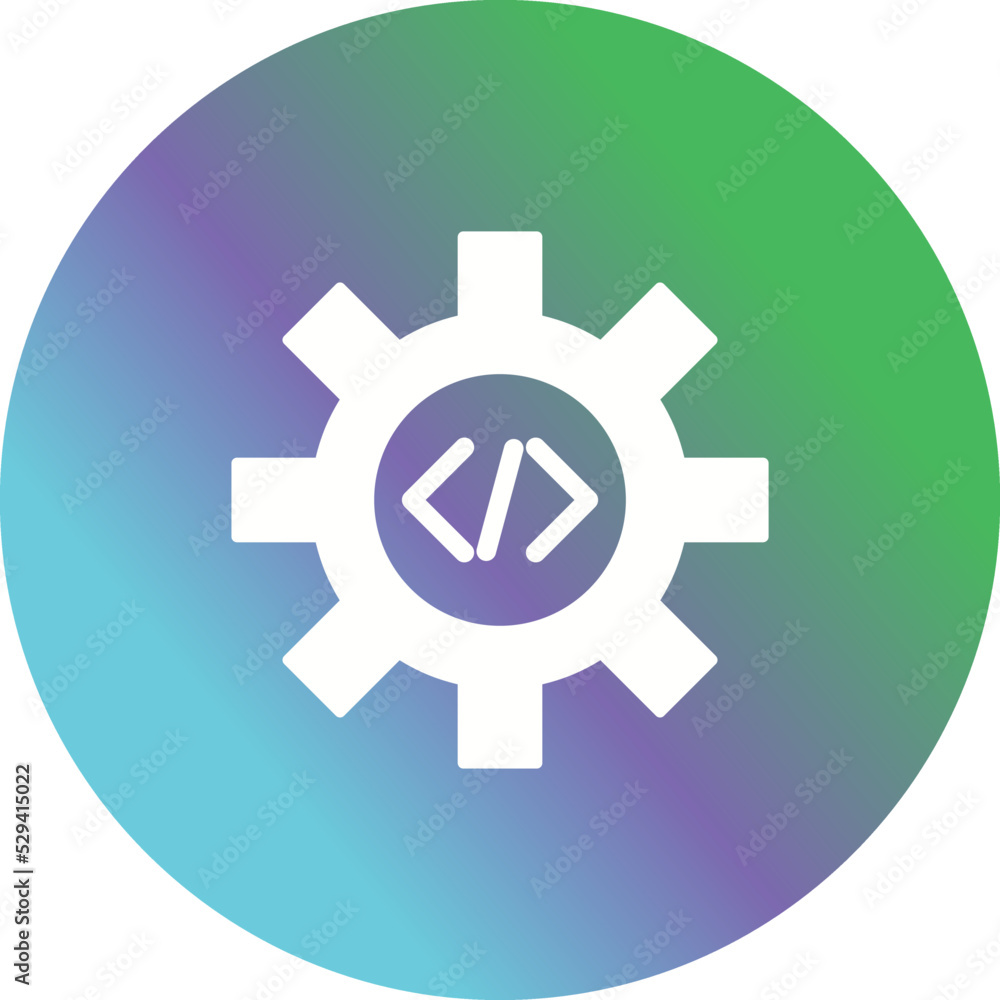 Unique Code Optimization Vector Icon Unique Code Optimization Vector Icon
