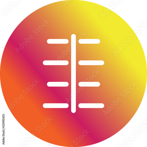 Unique Center Align Vector Icon