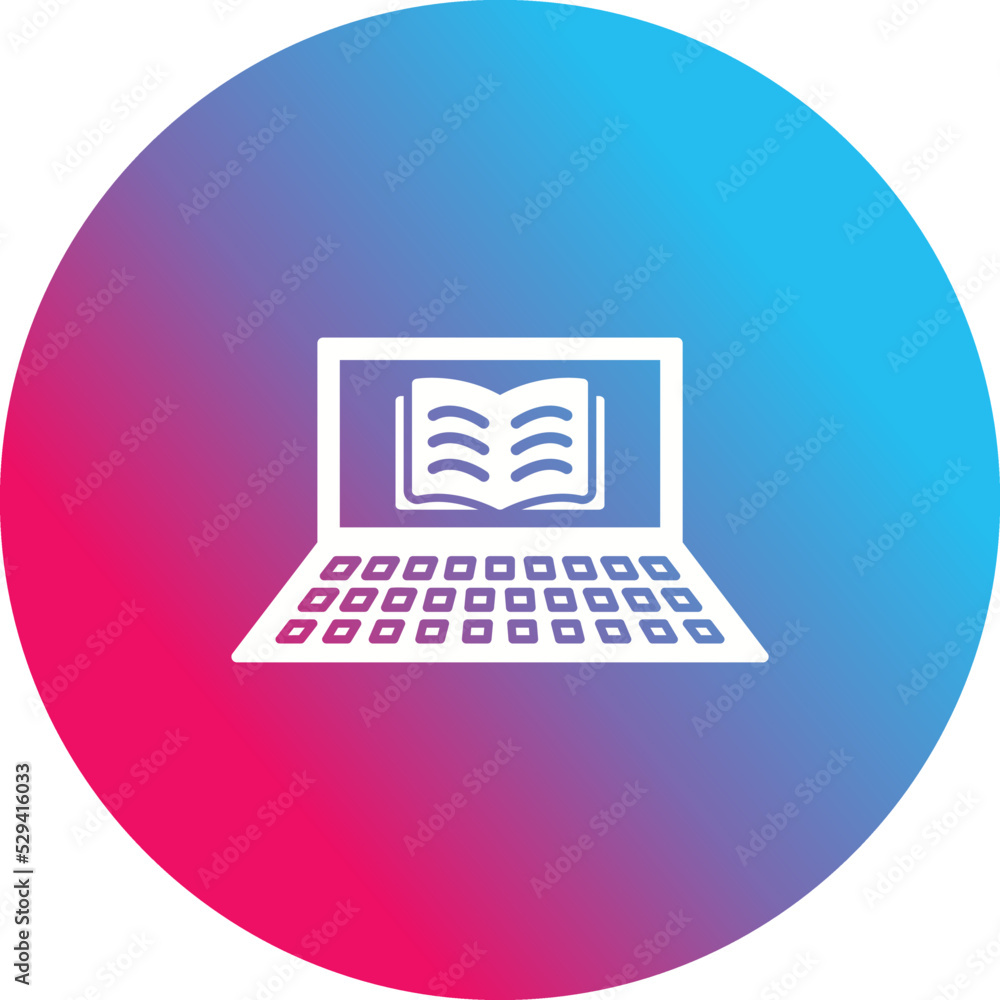 Unique Online Books Vector Icon Unique Online Books Vector Icon