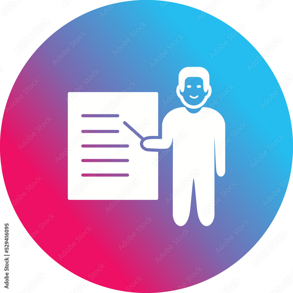 Unique Male Presenter Vector Icon Unique Male Presenter Vector Icon