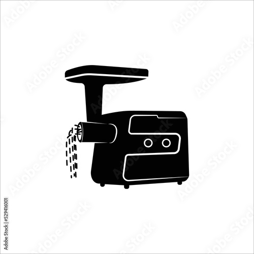 Electric meat mincer grinder machine icon