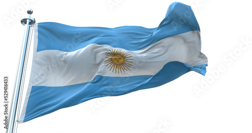 Photos Argentina flag on transparent background  4k