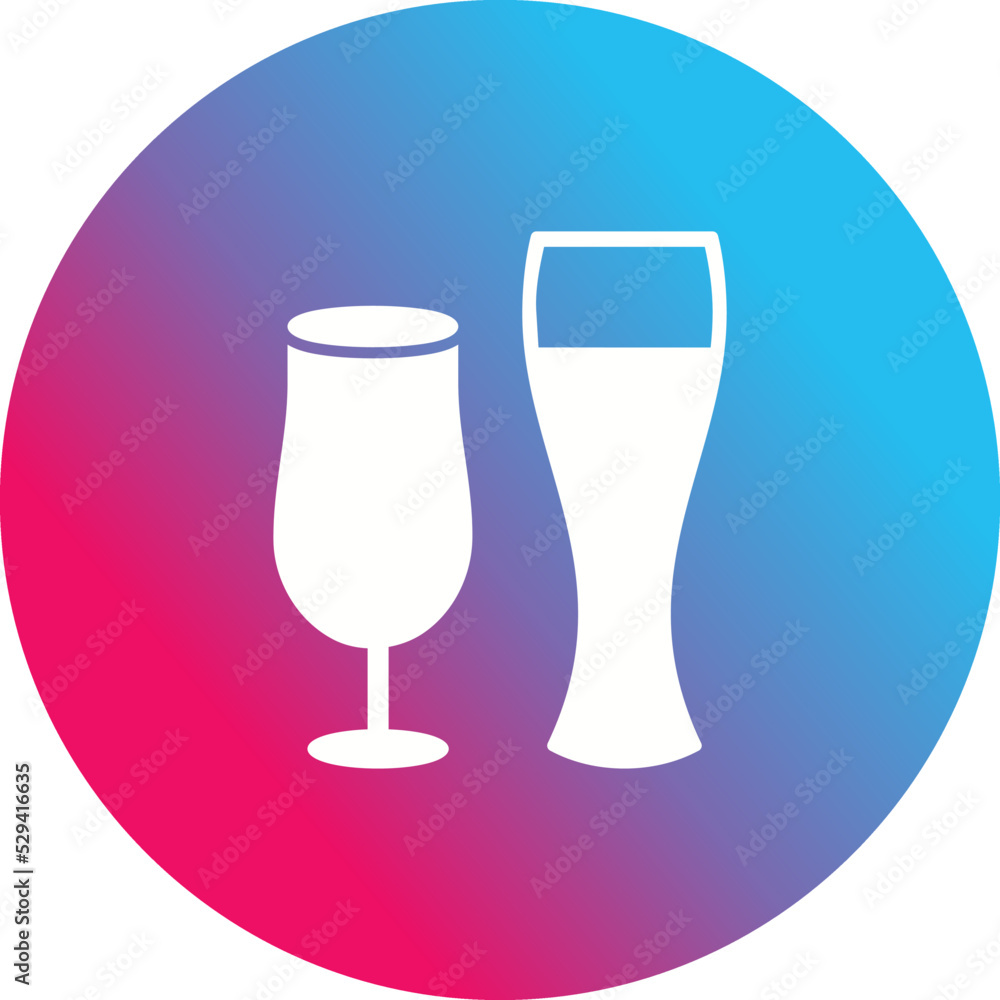 Unique Beer Glasses Vector Icon Unique Beer Glasses Vector Icon
