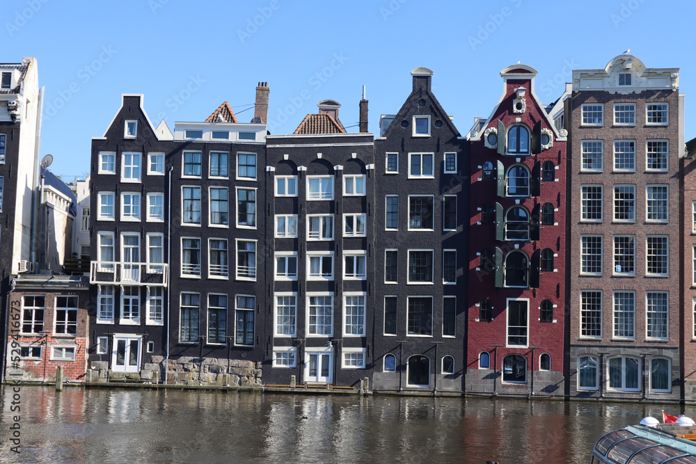 Amsterdam building structure, buildings in canal, buildings in Amsterdam