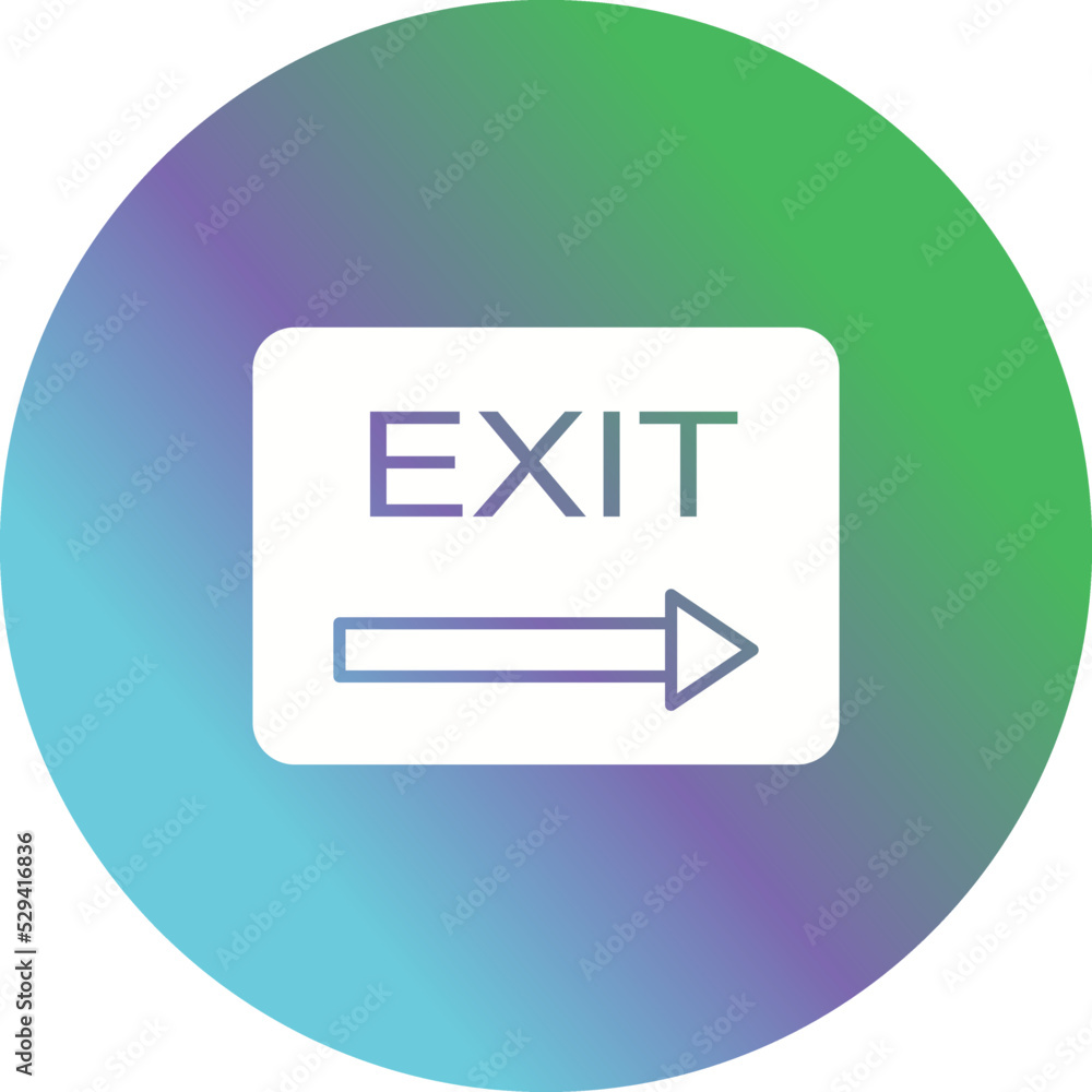 Unique Exit Vector Icon Unique Exit Vector Icon
