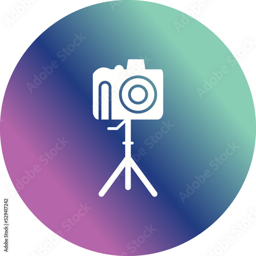 Unique Camera on Stand Vector Icon