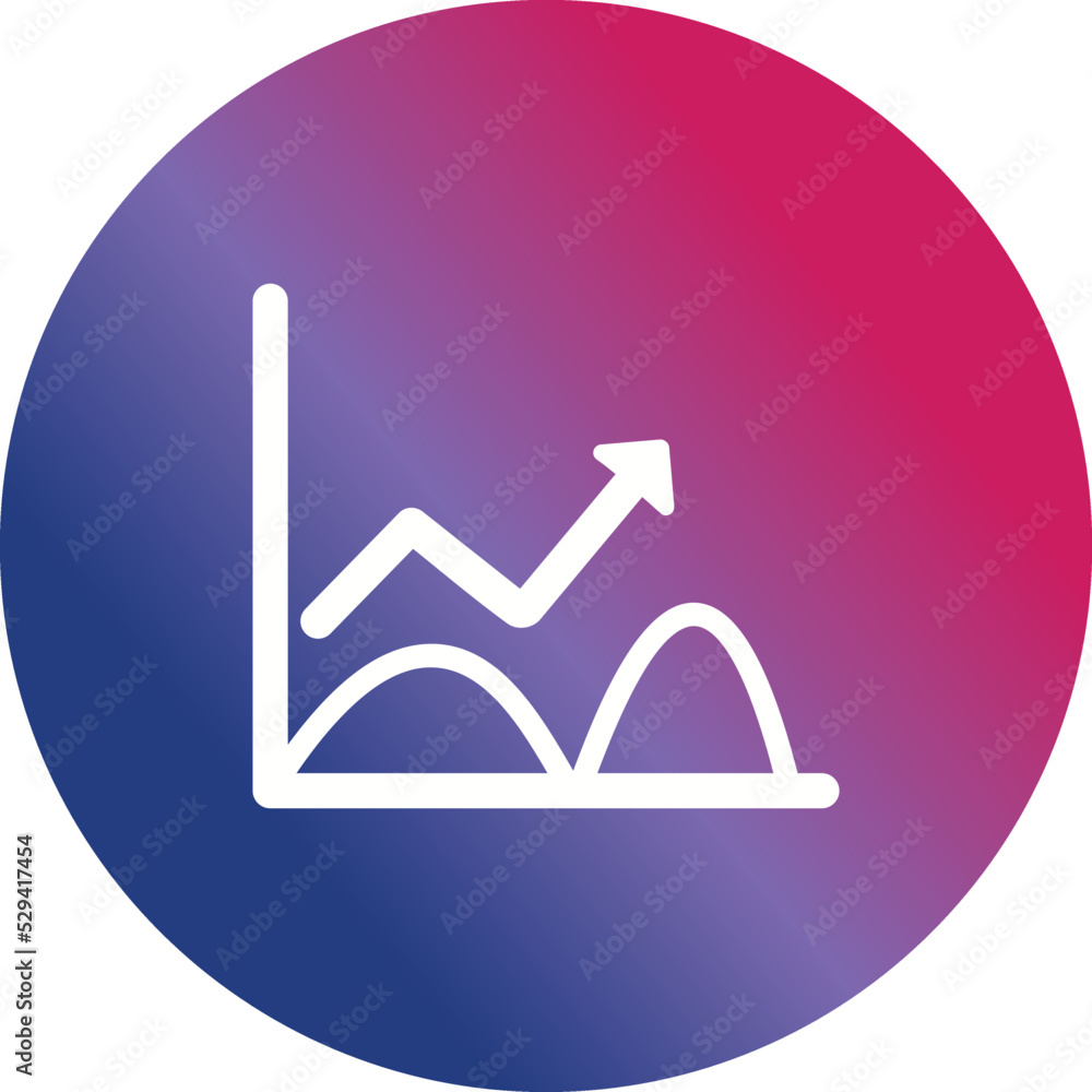 Trend in Graph Vector Icon Trend in Graph Vector Icon
