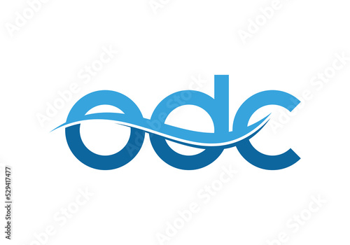 ODC Ocean Wave Initial Monogram Letter odc wave Logo Design Vector Template o d c Letter Logo Design photo