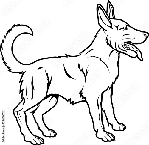 Stylised dog illustration