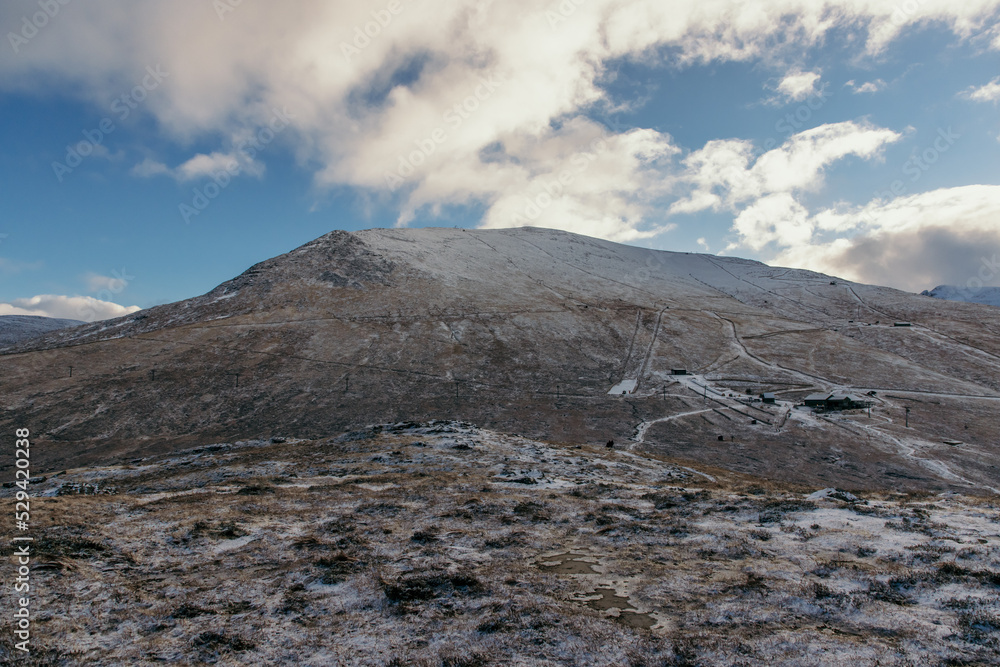 Hills and snow Hills and snow