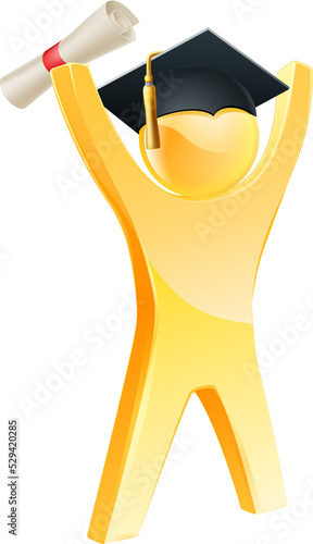 Happy gold graduate